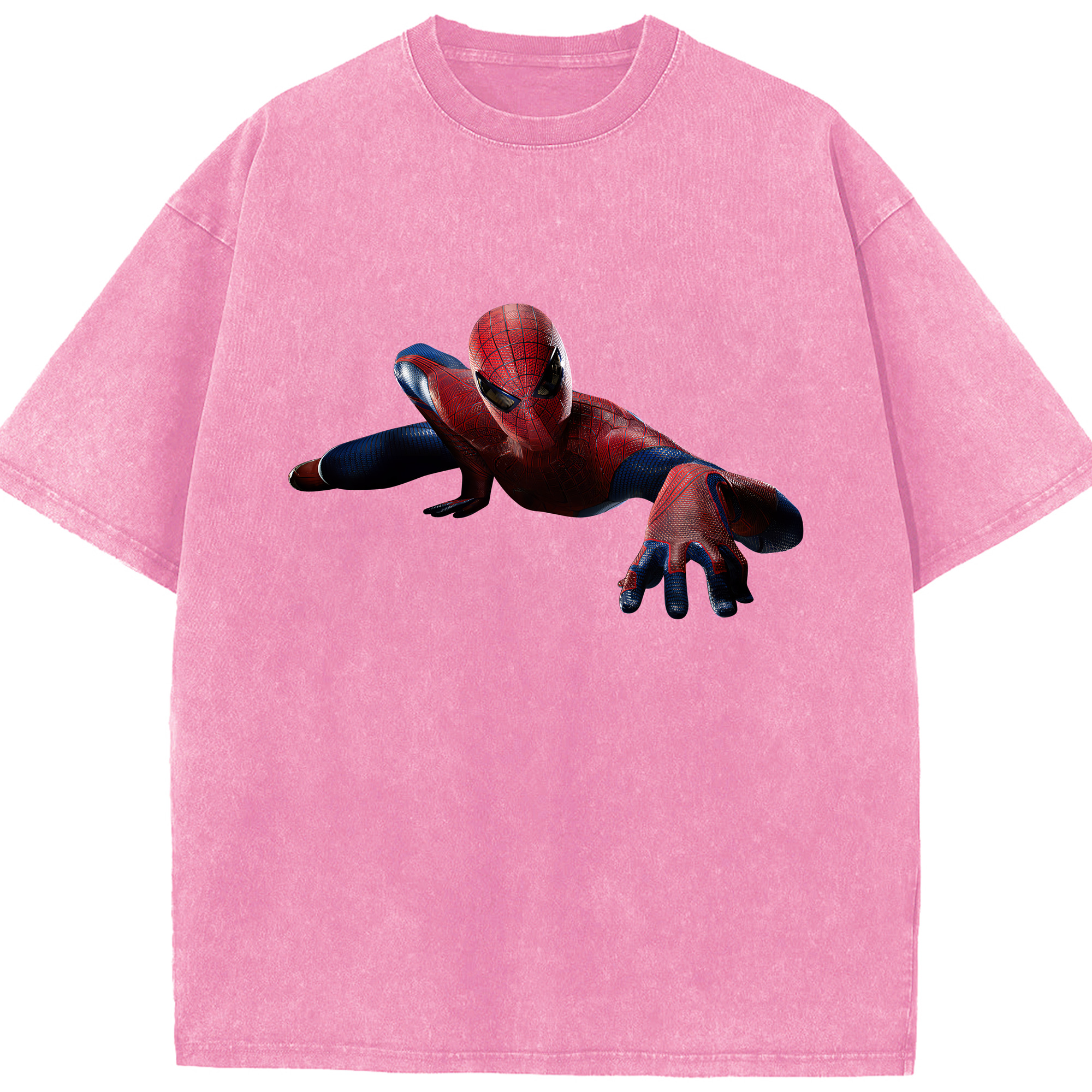 Spider Man スパイダーマン 綿100% ヴィンテージ風 半袖Tシャツ（フロントプリント）